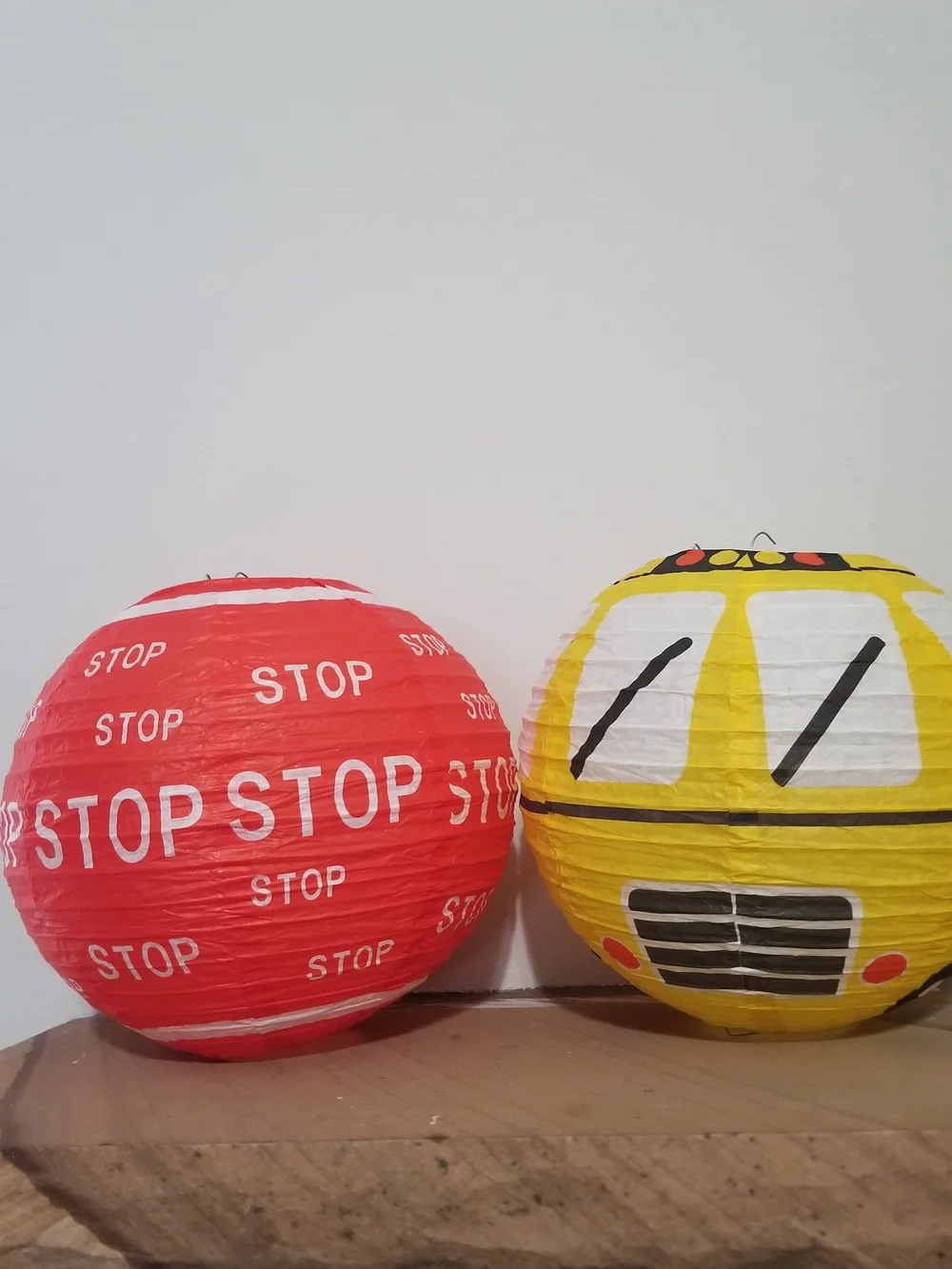 NEW! Classroom Traffic Safety Hanging Lanterns - Red & Yellow Decorations